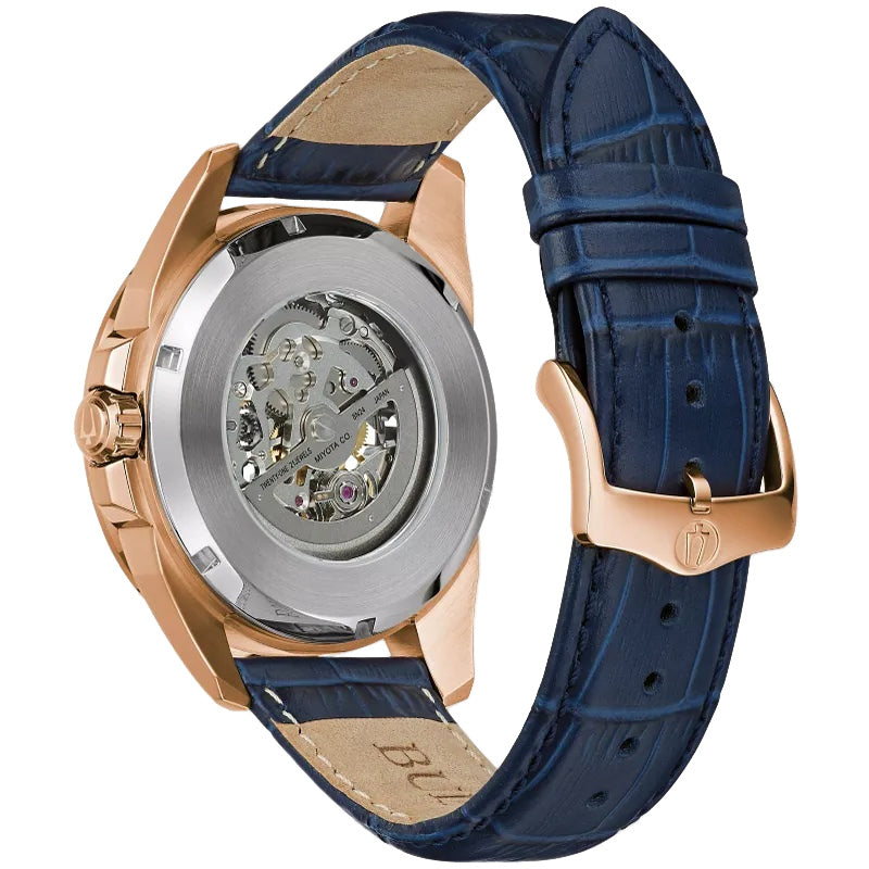 Bulova Sutton 43MM 3 Hands Automatic skeleton Watch. 97A161
