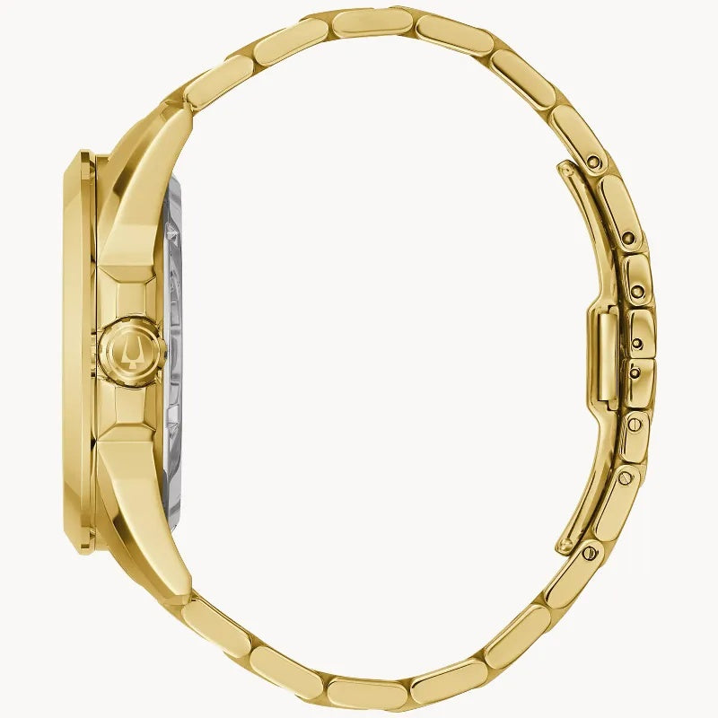 Bulova Sutton Gold Tone 43MM Automatic Watch. 97A162