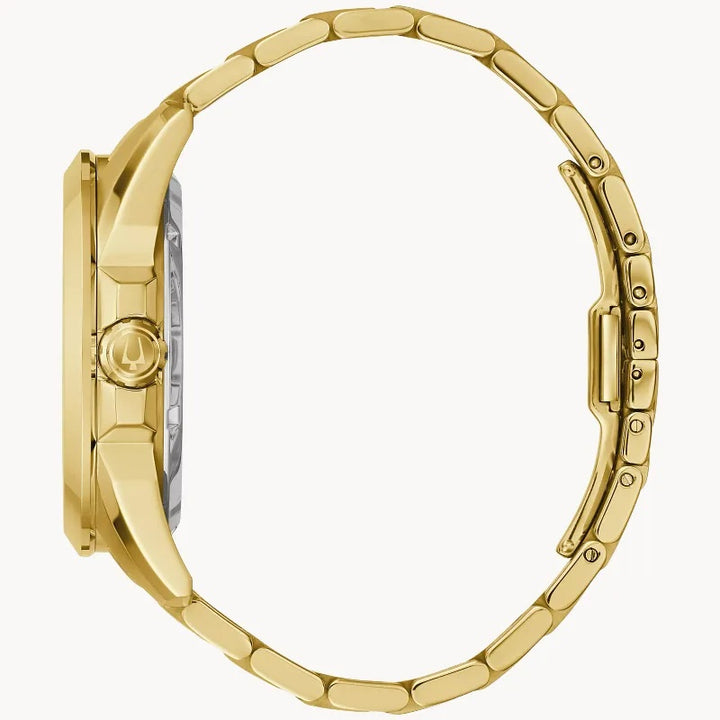 Bulova Sutton Gold Tone 43MM Automatic Watch. 97A162