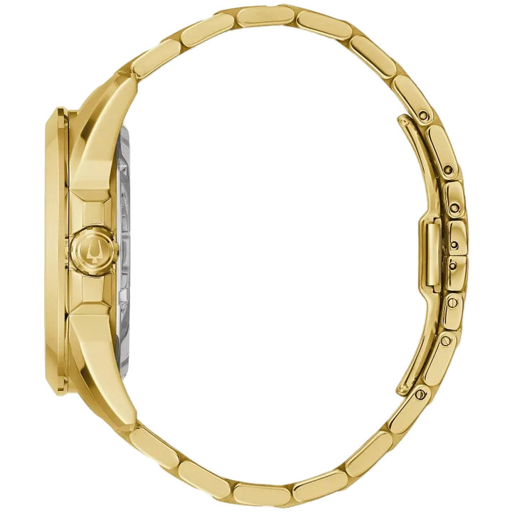Bulova Sutton Gold Tone 43mm Automatic Watch 97A162