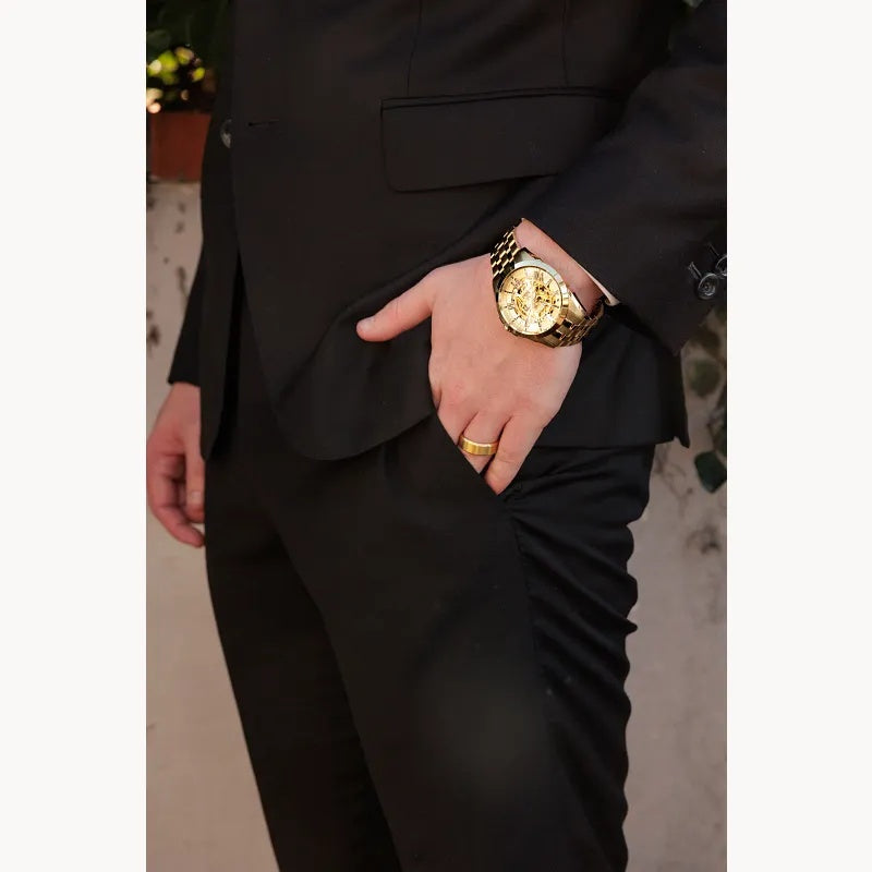 Bulova Sutton Gold Tone 43MM Automatic Watch. 97A162