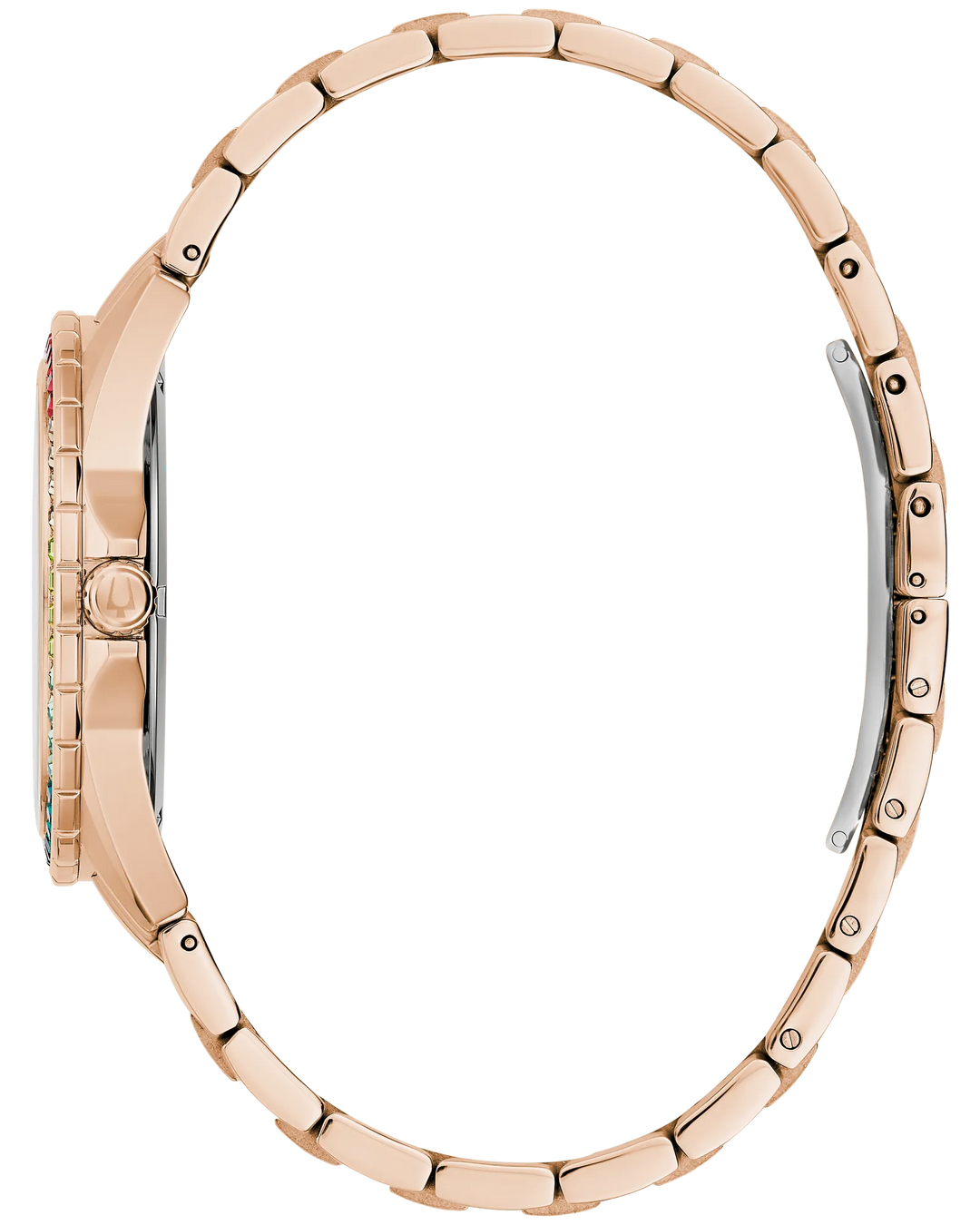 Bulova Phantom 40mm Quartz Watch. 97A180
teel Rose tone/Black