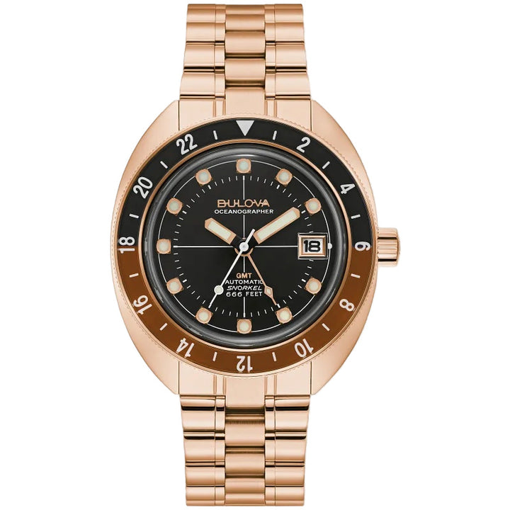 Bulova Oceanographer GMT 41mm Automatic Watch 97B215