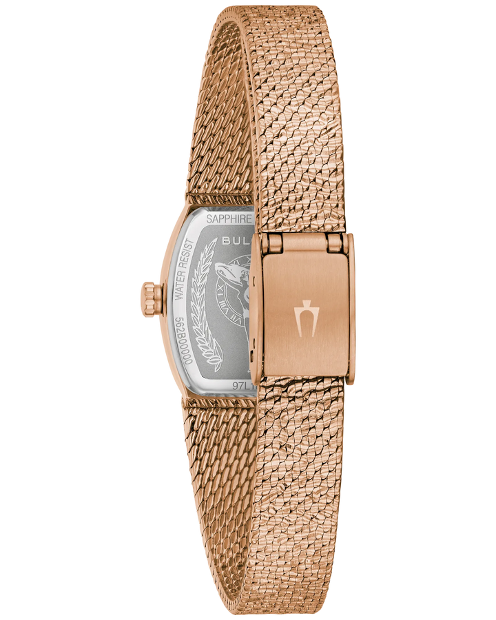 Bulova Goddess Of time 17MM Quartz Watch. 97L185

Tigerseye Dial.