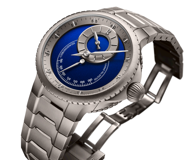 Chronoswiss Pulse One Blue Limited Edition 41mm Automatic Watch. CH-6823T-BLSI
