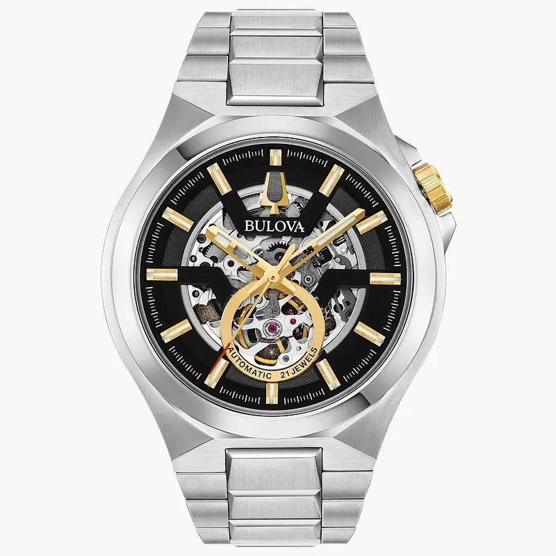 Bulova Maquina 46MM Automatic Full Skeleton Watch. 98A224