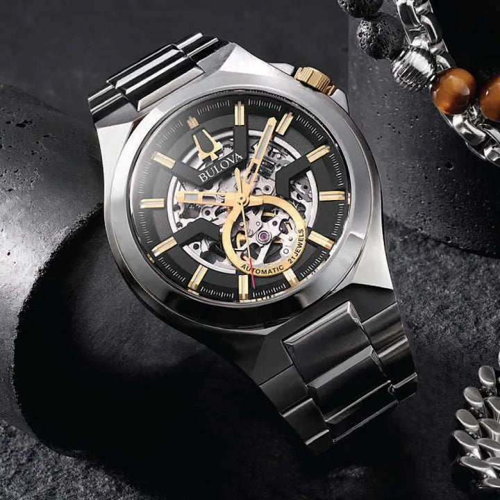 Bulova Maquina 46MM Automatic Full Skeleton Watch. 98A224