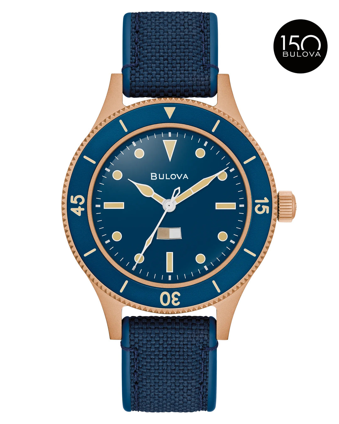 Bulova MIL SHIPS CuSn8 Bronze / Archive Series 41mm Automatuc Watch. 98A325