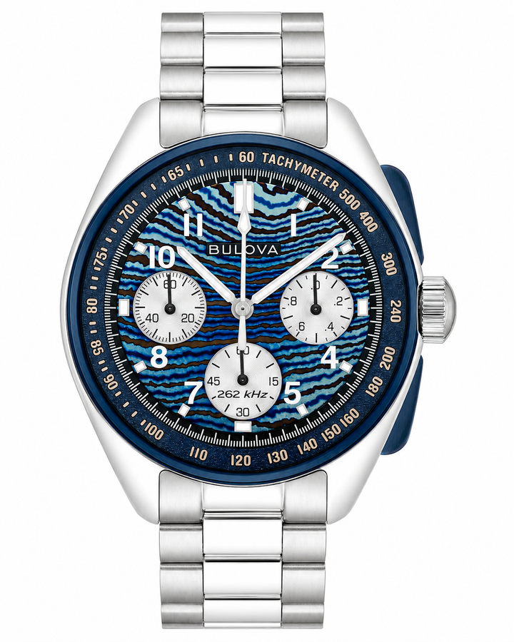 Bulova Lunar Pilot Timascus 150th Anniversay 43.5mm Quartz Chronograph Watch. 98A329