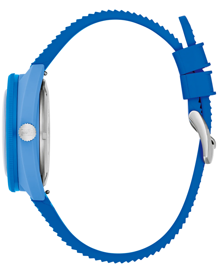 Bulova Snorkel Blue Tang Fish 41mm Quartz Watch. 98B445