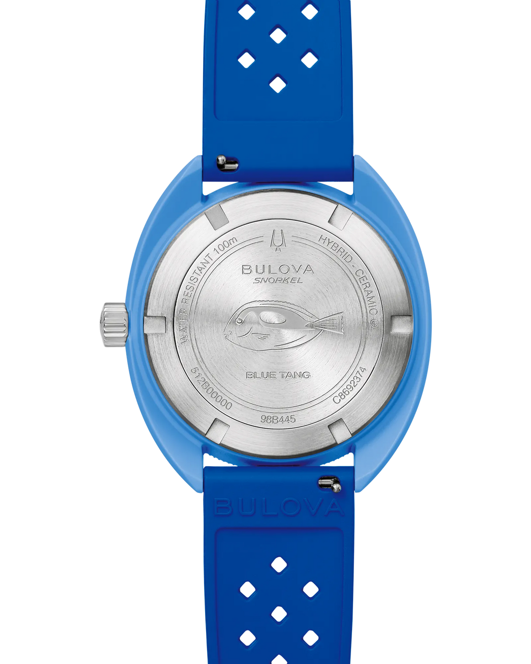 Bulova Snorkel Blue Tang Fish 41mm Quartz Watch. 98B445