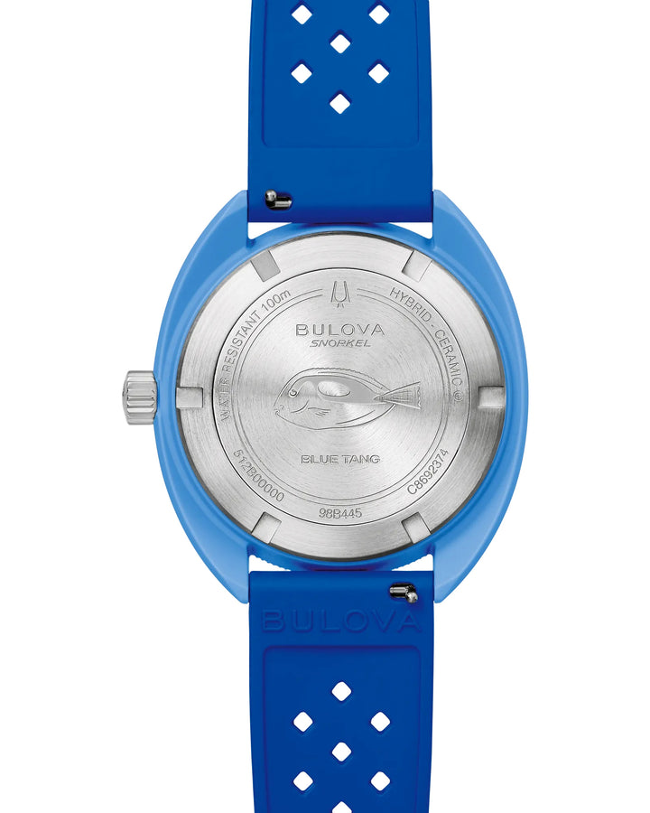 Bulova Snorkle Blue Tang Fish 41mm Quartz Watch. 98B445