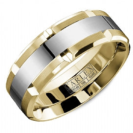 Carlex 14KT Two-Tone Gold Wedding Band.