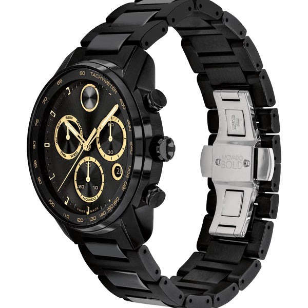 Movado Bold Versa 44mm Swiss Quartz Chronograph Watch. 3600906.