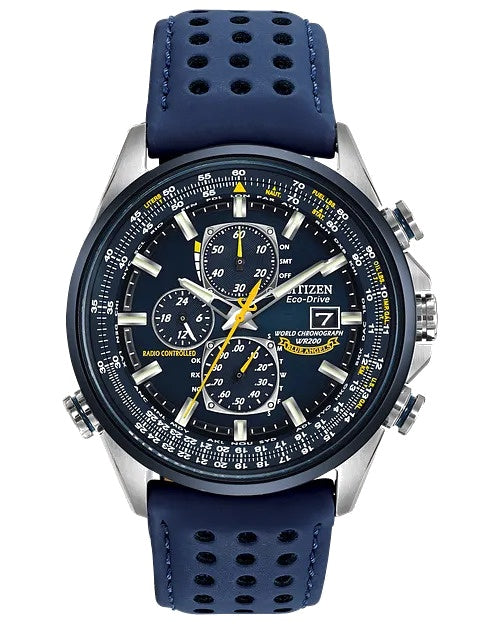 Citizen Blue Angels World Chronograph 43mm Eco-Drive Watch AT8020-03L