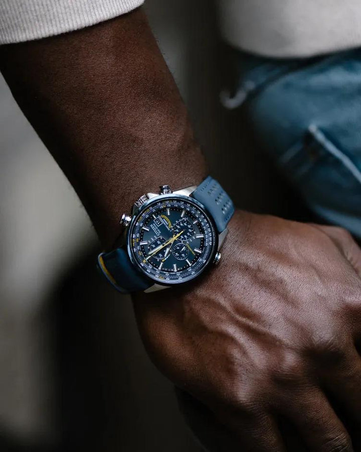 Citizen Blue Angels World Chronograph 43mm Eco-Drive Watch AT8020-03L