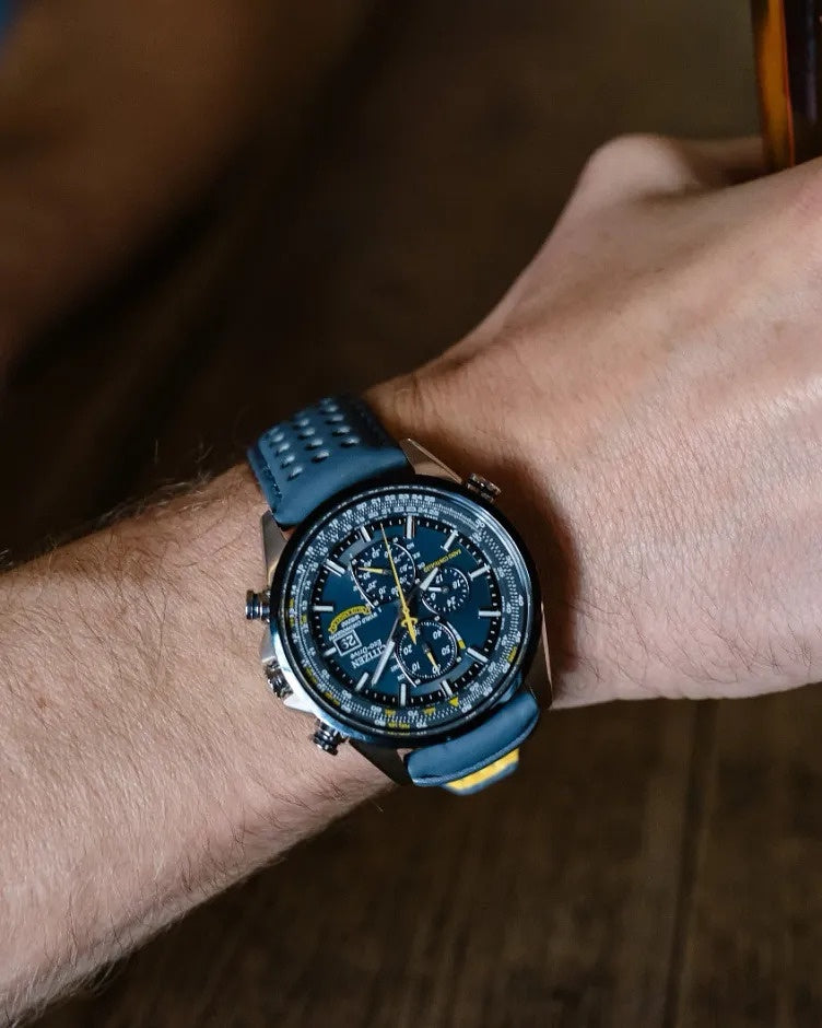 Citizen Blue Angels World Chronograph 43mm Eco-Drive Watch AT8020-03L