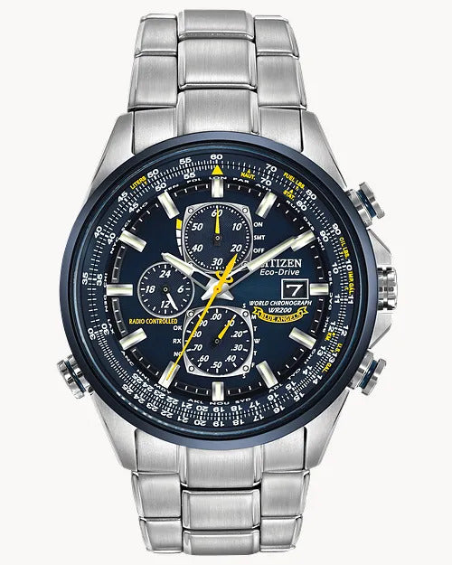 Citizen Blue Angels World Chronograph 43MM Eco-Drive Watch. AT8020-54L