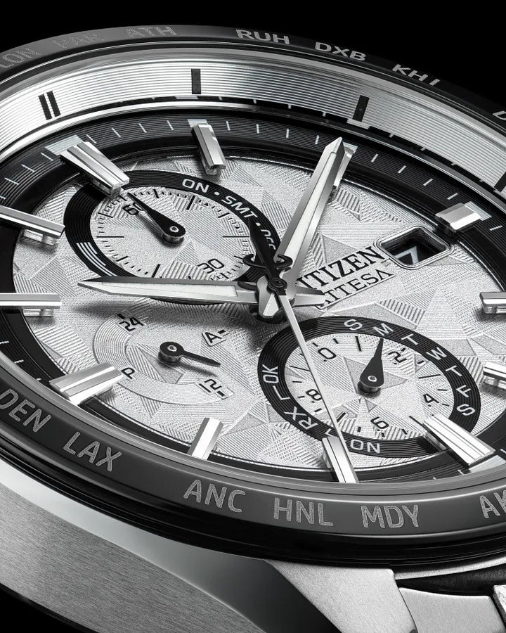 Citizen Attesa Platinum Shine 42mm Eco-Drive Super Titanium Watch 