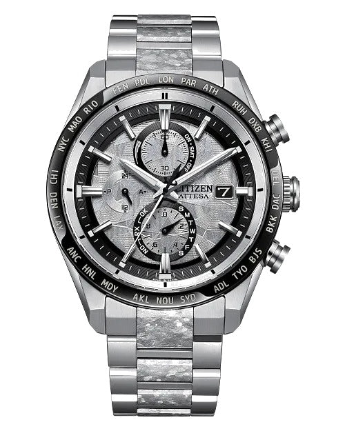 Citizen Attesa Platinum Shine 42mm Eco-Drive Super Titanium Watch 