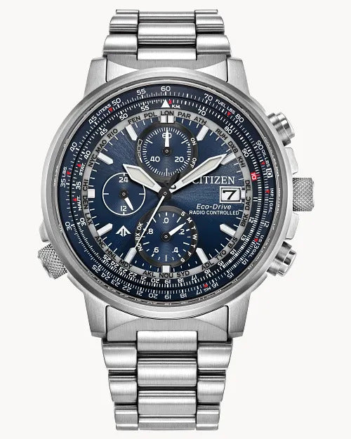 Citizen Promaster Navihawk A-T 41mm Eco-Drive Stainless Steel Watch 