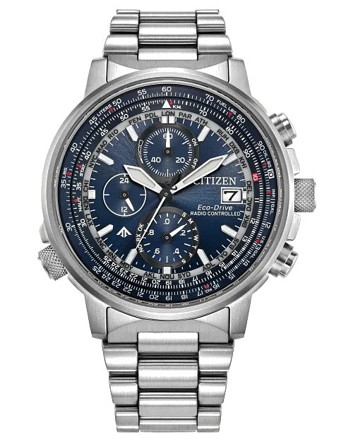 Citizen Promaster Navihawk A-T 41mm Eco-Drive Stainless Steel Watch 
