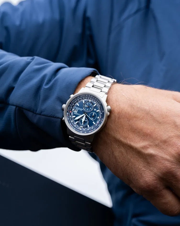Citizen Promaster Navihawk A-T 41mm Eco-Drive Stainless Steel Watch 