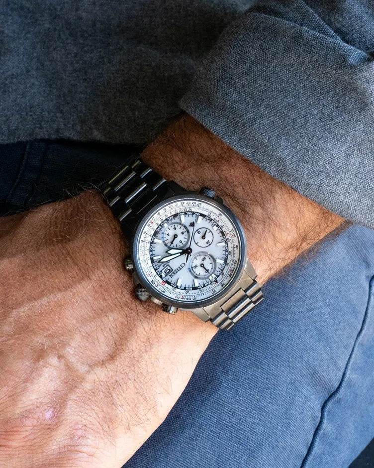 Citizen Promaster Navihawk A-T 41mm Eco-Drive Stainless Steel Watch 