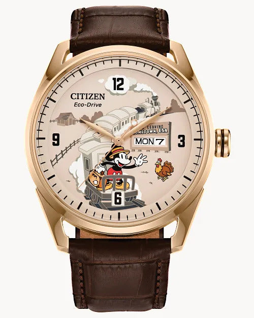 Citizen Hometown Mickey Mouse 42mm Eco-Drive Stainless Steel Watch 