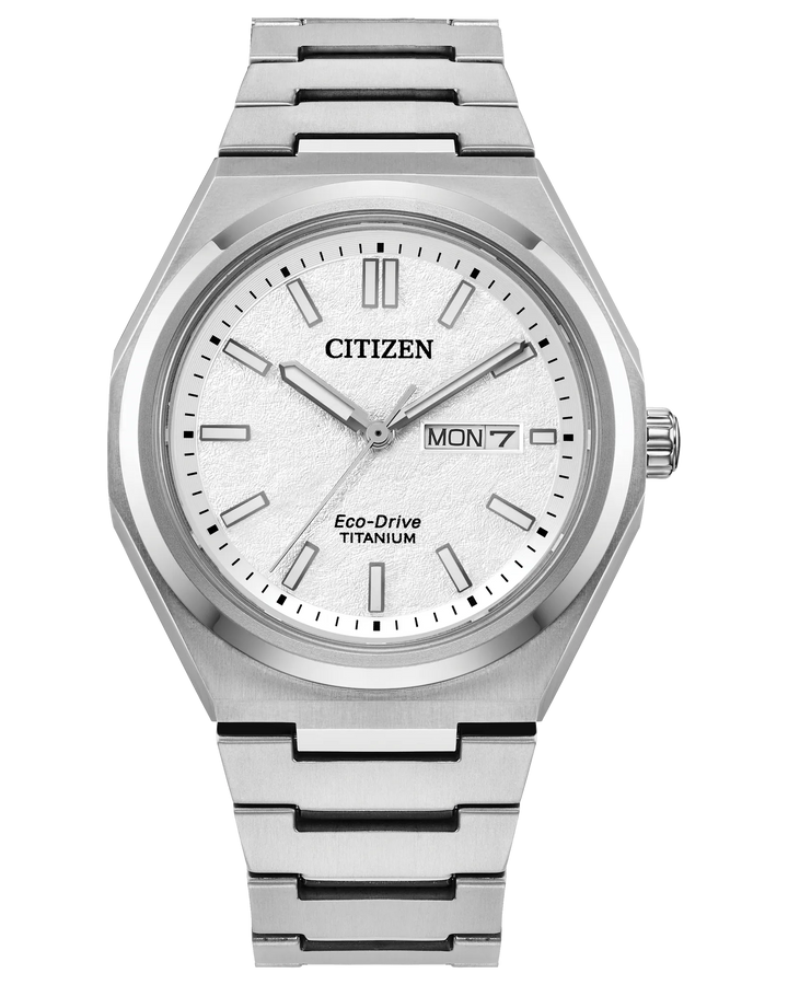 Citizen Zenshin Three-hand Super Titanium 39mm Eco-Drive Watch #AW0130-85A