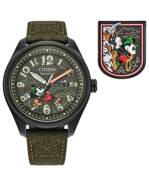 Citizen Alpine Mickey Mouse 42.3mm Eco-Drive Stainless Steel Watch 