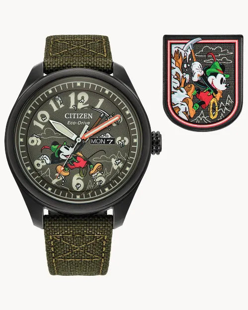 Citizen Alpine Mickey Mouse 42.3mm Eco-Drive Stainless Steel Watch 