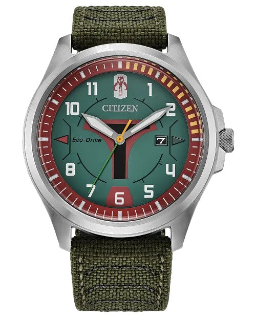 Citizen Boba Fett 44mm Eco-Drive Stainless Steel Watch AW1418-06W