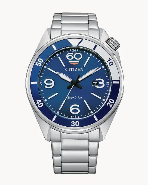 Citizen Sport 44mm Eco-Drive Stainless Steel Watch 