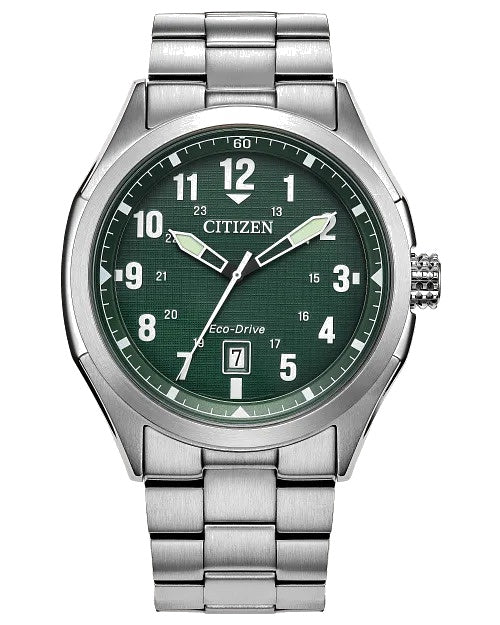 Citizen Terra Force 41.2mm Eco-Drive Stainless Steel Watch AW1890-51X