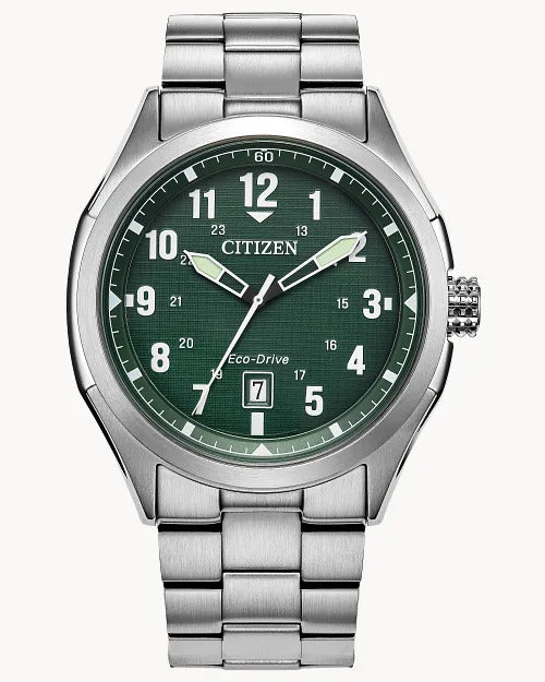 Citizen Terra Force 41.2mm Eco-Drive Stainless Steel Watch 