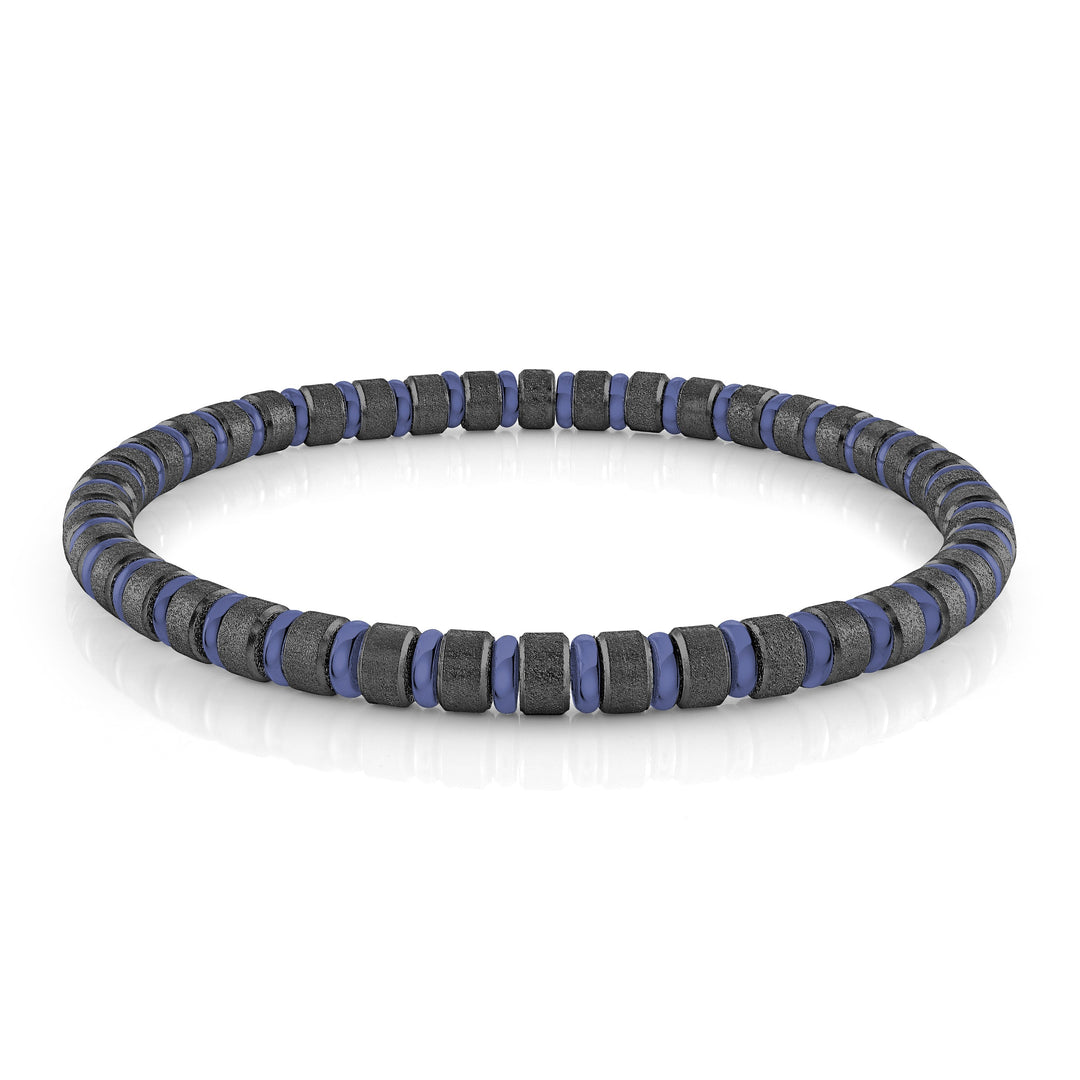 Italgem Steel Disk Beaded Bracelet 5mm
