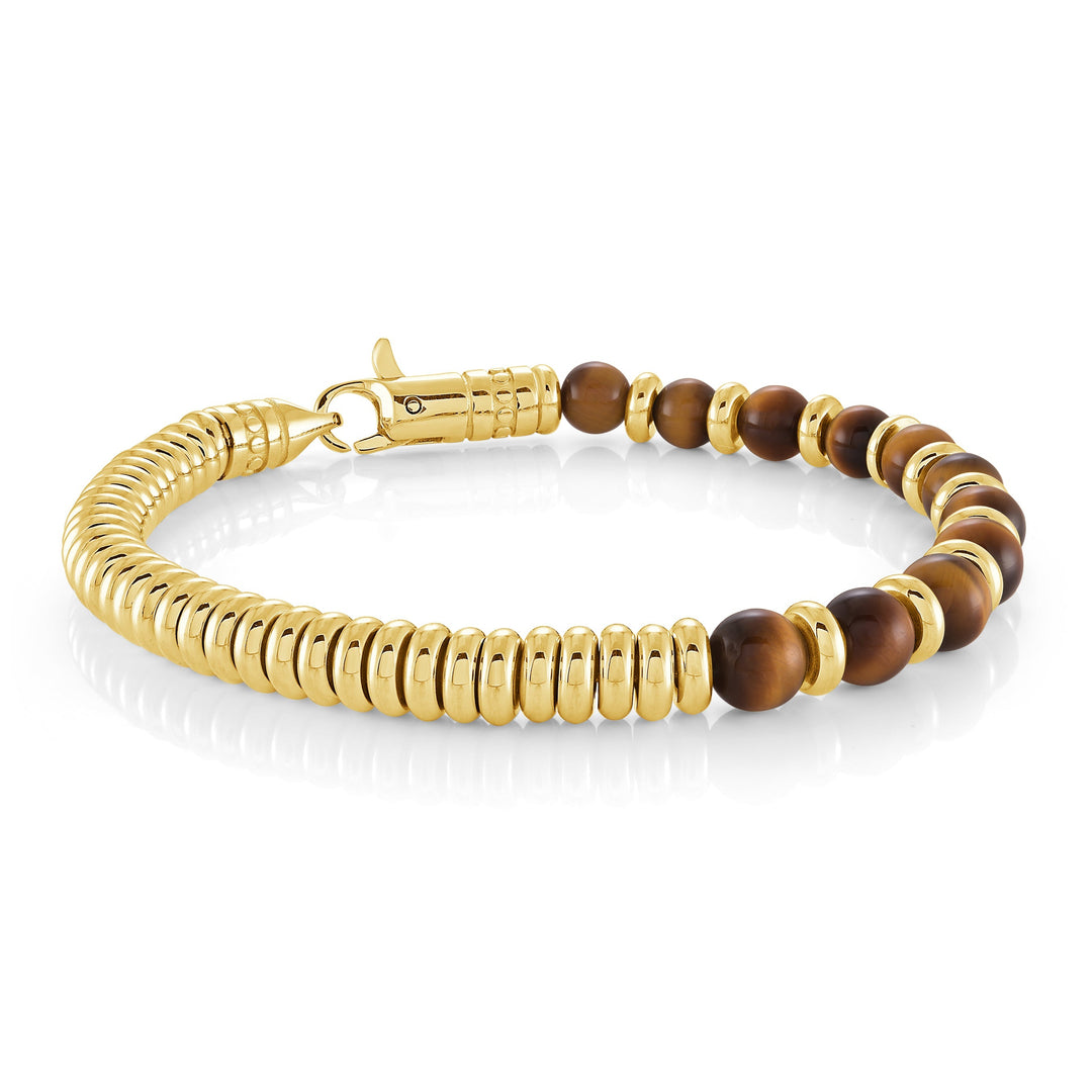 Italgem Steel Hybrid Beaded &amp; Steel Bracelet 6mm
