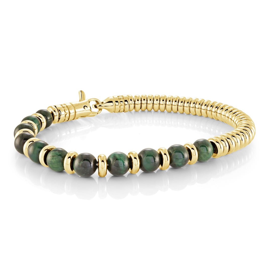 Italgem Steel Hybrid Beaded &amp; Steel Bracelet 6mm