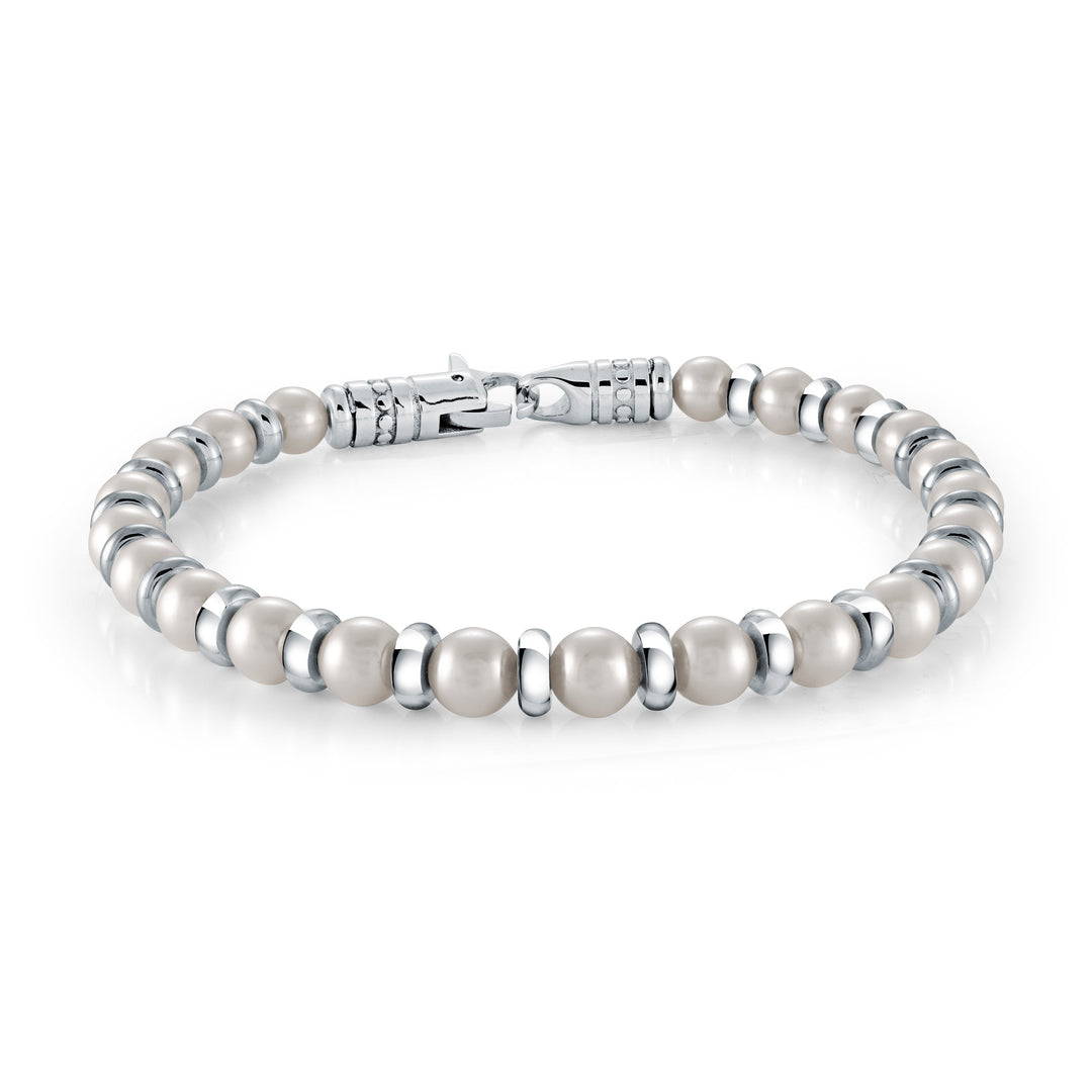 Italgem Steel Zani Bead Bracelet