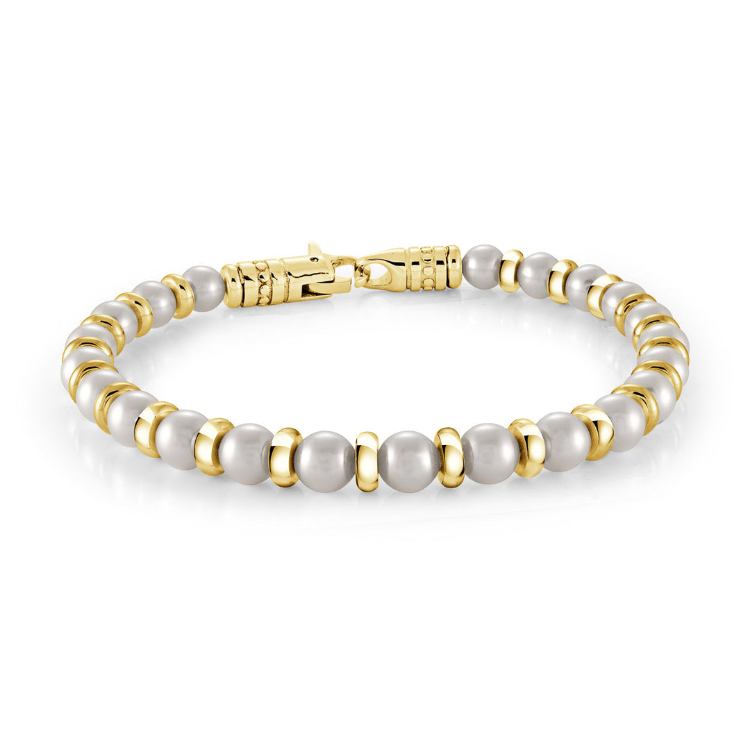 Italgem Steel Zani Bead Bracelet