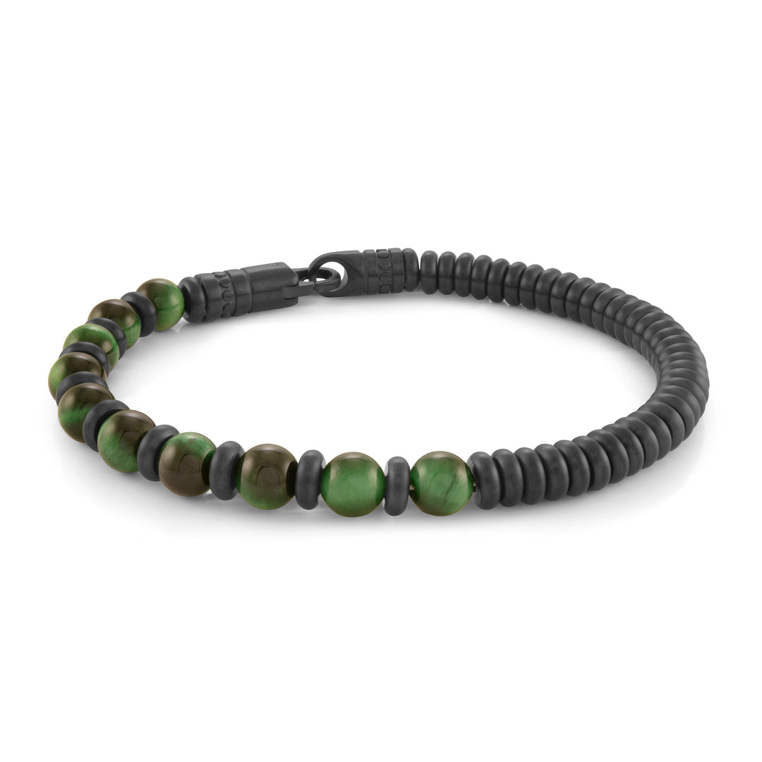 Italgem Steel Hybrid Beaded &amp; Steel Bracelet 6mm