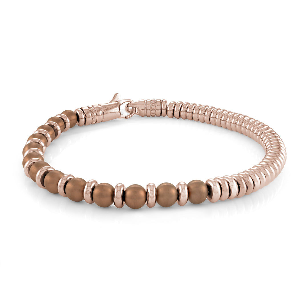 Italgem Steel Hybrid Beaded &amp; Steel Bracelet 6mm
