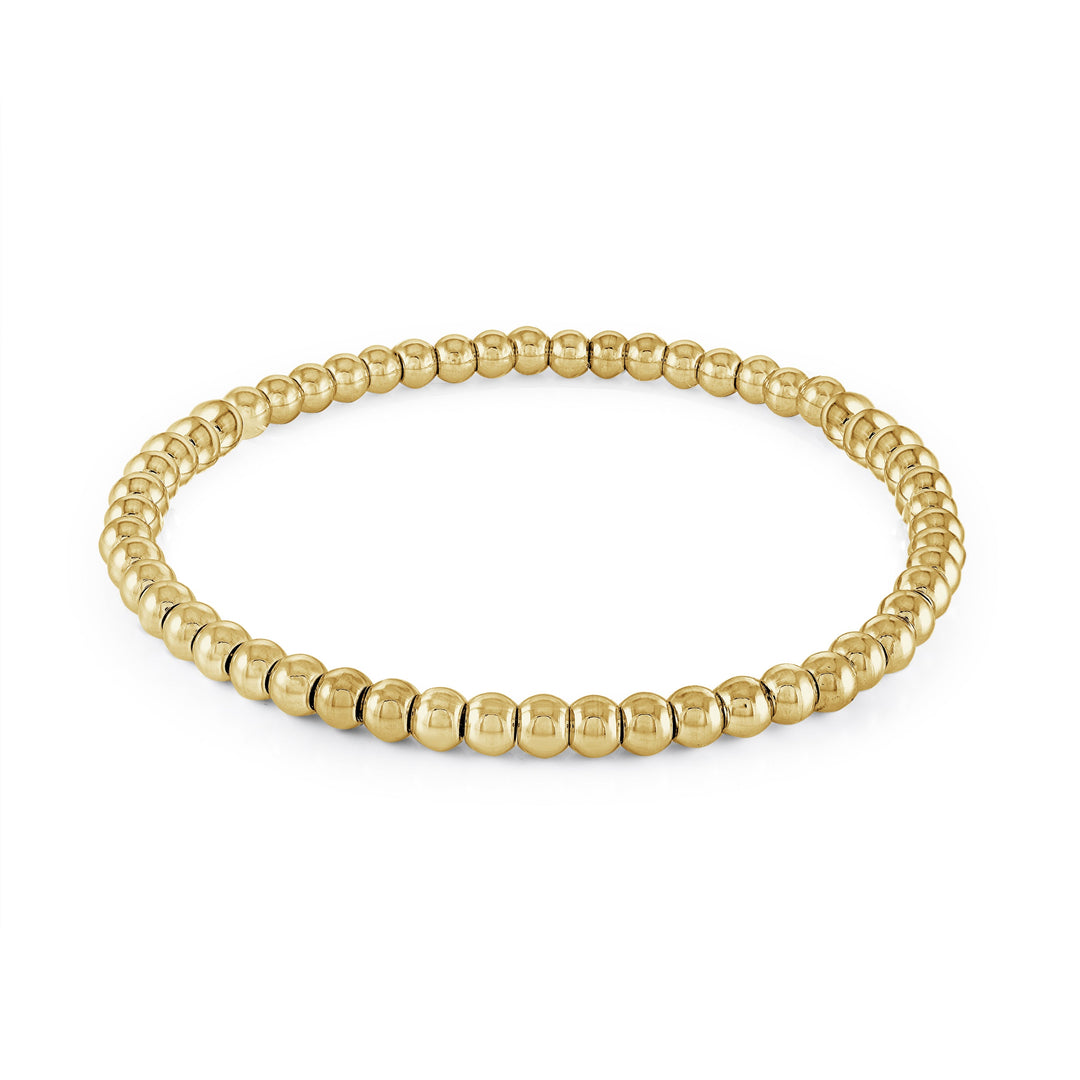 Veloria 4mm Steel-Beads Stretch Bracelet
