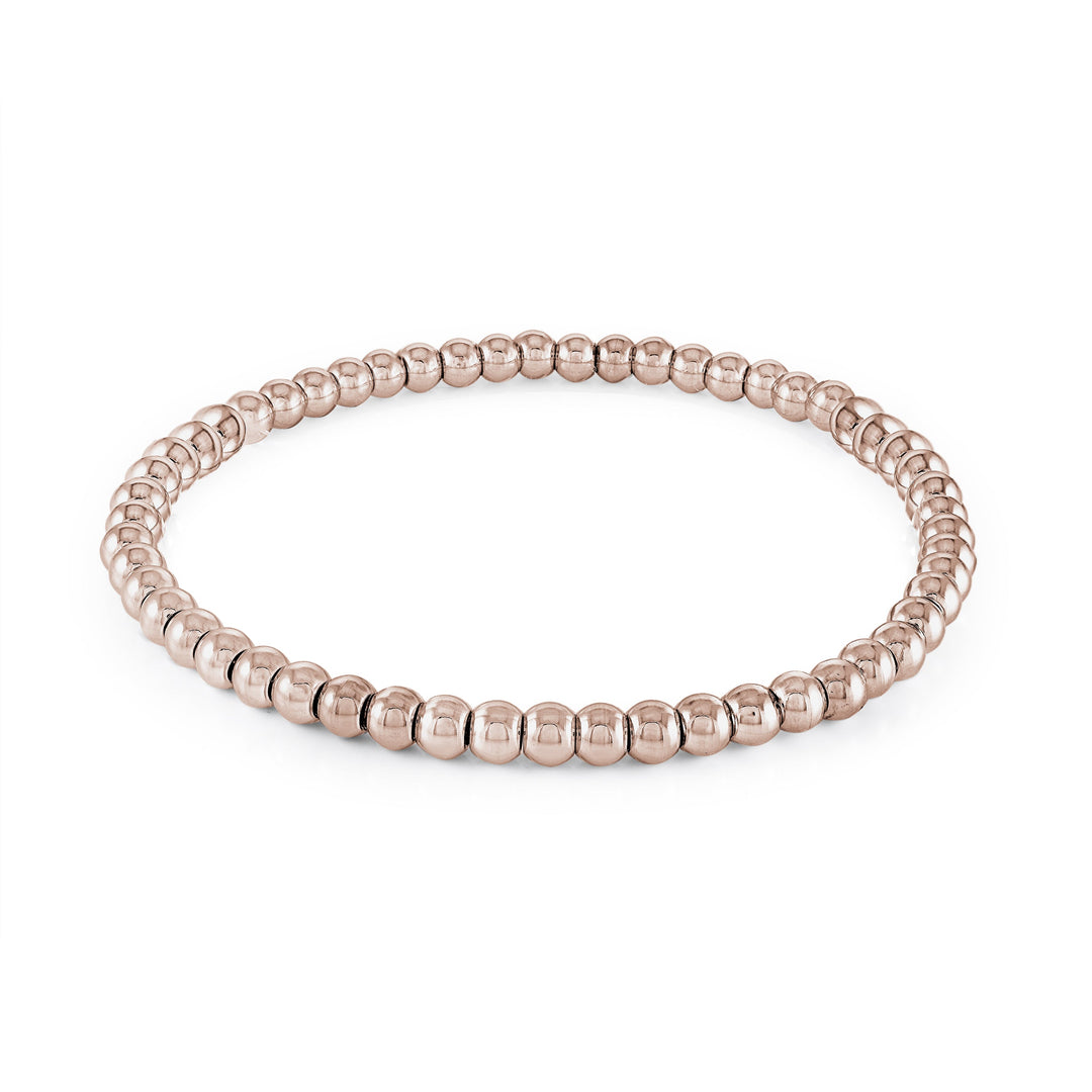 Veloria 4mm Steel-Beads Stretch Bracelet