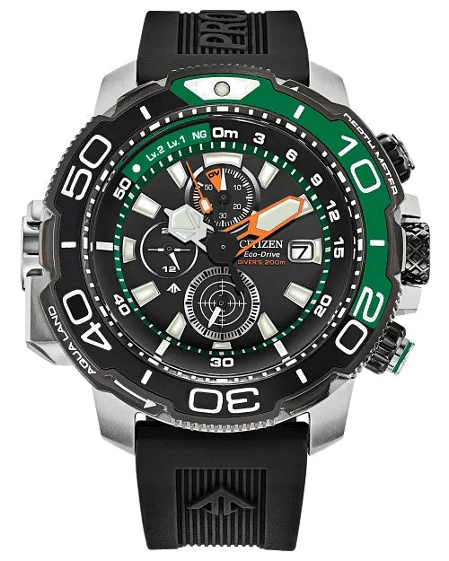 Citizen Promaster Aqualand 46mm Eco-Drive Stainless Steel Watch BJ2168-01E