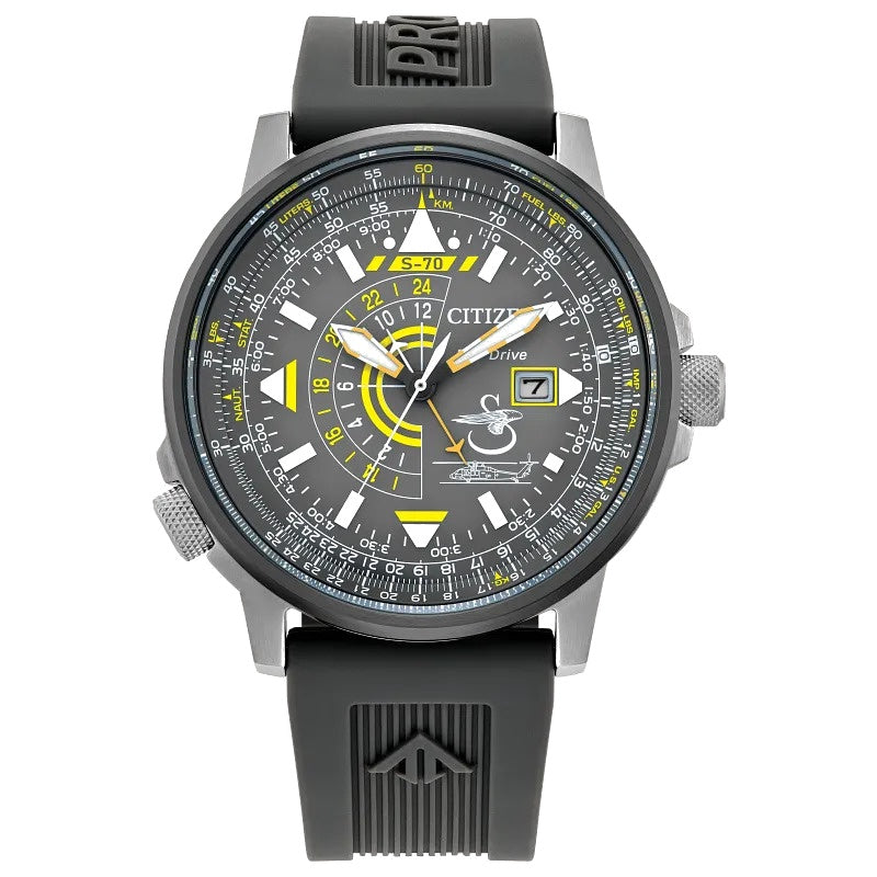 Citizen Promaster Sikorsky 42.4mm Eco-Drive Stainless Steel Watch 