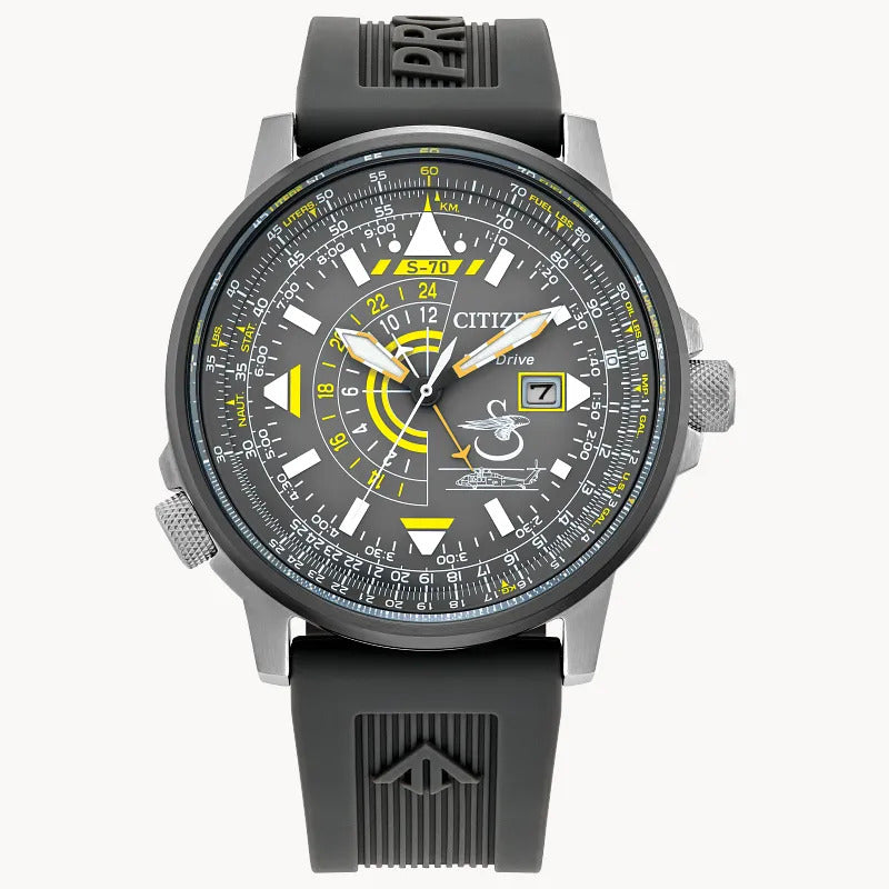 Citizen Promaster Sikorsky 42.4mm Eco-Drive Stainless Steel Watch 