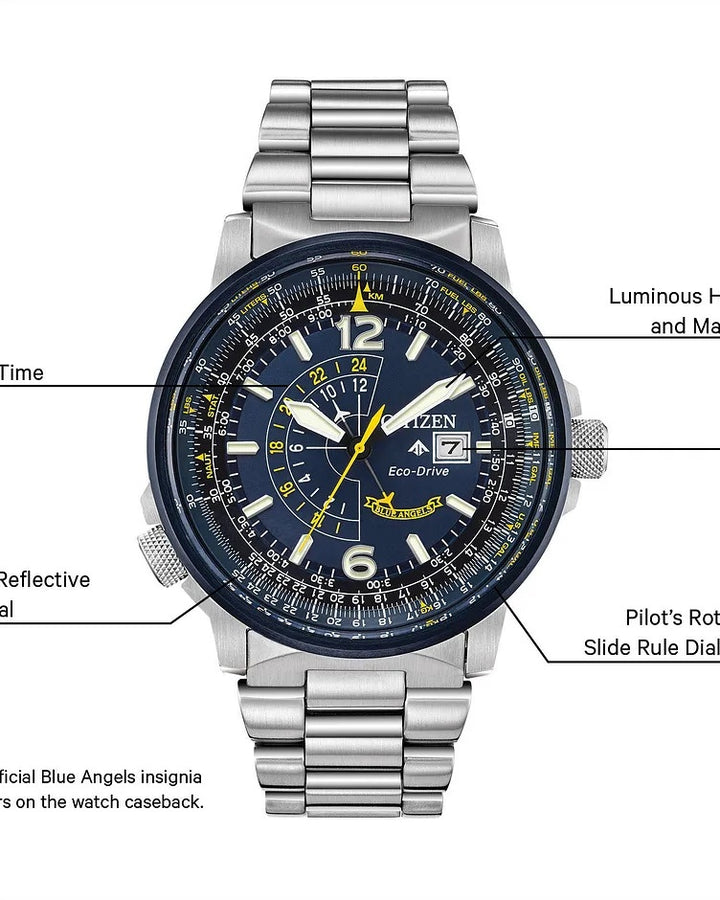 Citizen Promaster Nighthawk 42mm Eco-Drive Stainless Steel Watch 