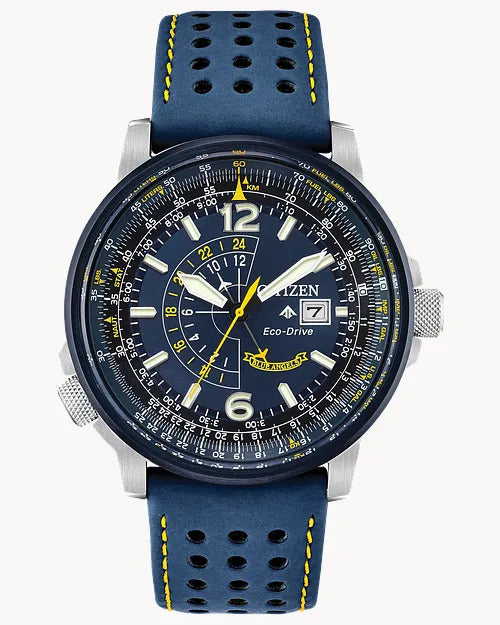 Citizen Blue Angels Night Hawk 42MM Eco-Drive Watch. BJ7007-02L.